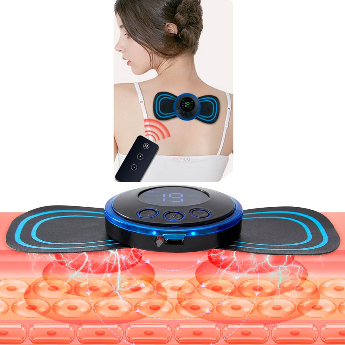 CoraPulse™ - Masajeador Eléctrico con Tecnología TENS (bv)