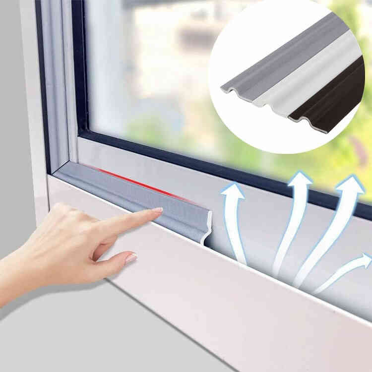 2 Tiras de Sellado Autoadhesiva para Ventanas y Puertas Corredizas