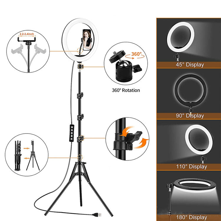 Aro de Luz LED RGB de 30CM con Tripode + Control Remoto