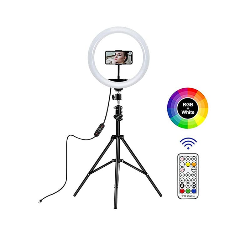 Aro de Luz LED RGB de 30CM con Tripode + Control Remoto