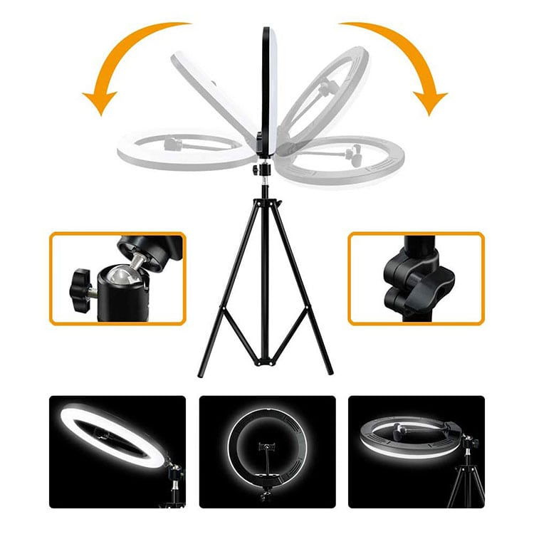 Aro de Luz LED RGB de 30CM con Tripode + Control Remoto