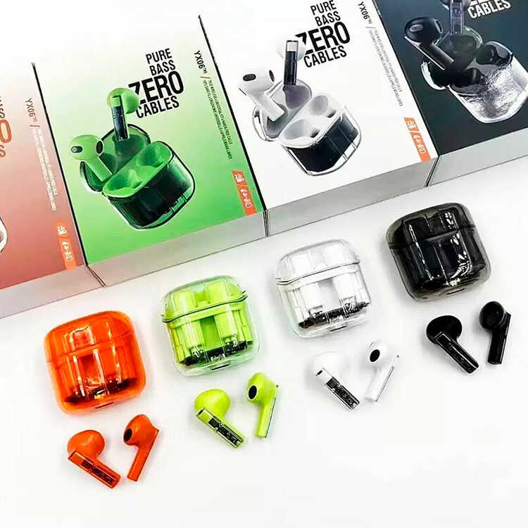 Audífonos Inalámbricos Transparentes Bluetooth TWS YX06