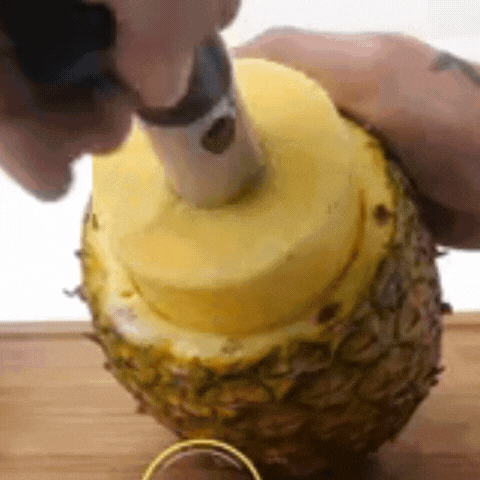 Cortador y Pelador de Piña en Acero Inoxidable 3 en 1 | Descorazonador de Piña