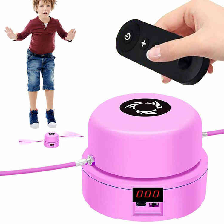 Juego de Saltar la Cuerda Recargable 10 Velocidades con Control Remoto y Conteo Automático