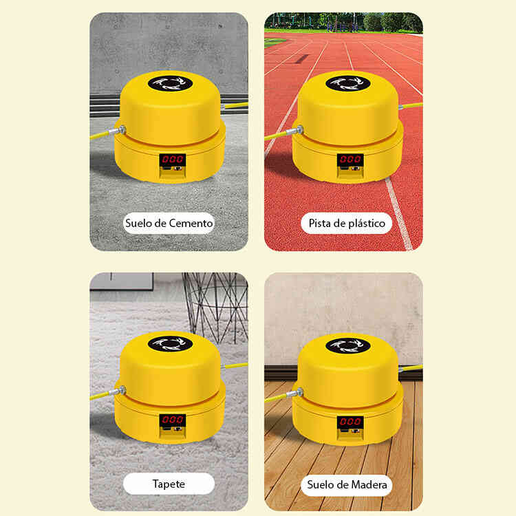 Juego de Saltar la Cuerda Recargable 10 Velocidades con Control Remoto y Conteo Automático