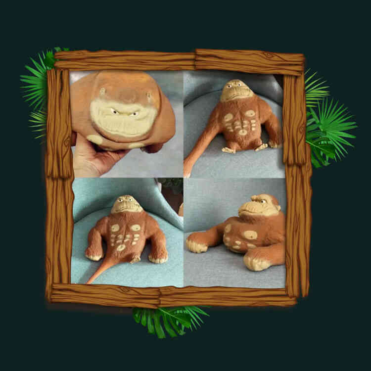 Juguete Orangután Elástico Antiestrés | Juguete Mono de Descomprensión