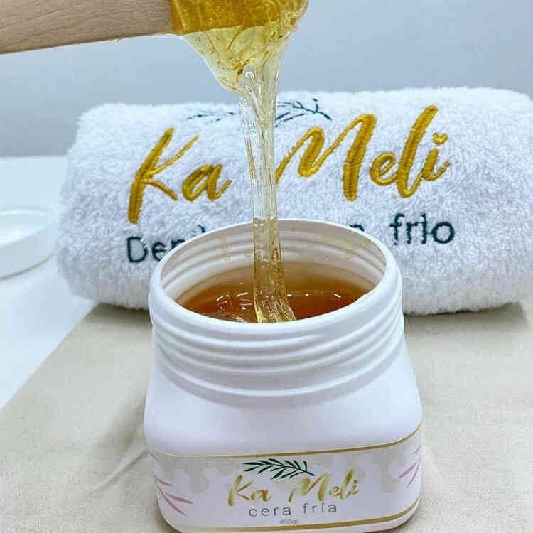 Kit Cera Fría para Depilación Corporal + 10 Lienzos y Aplicador Ka Meli