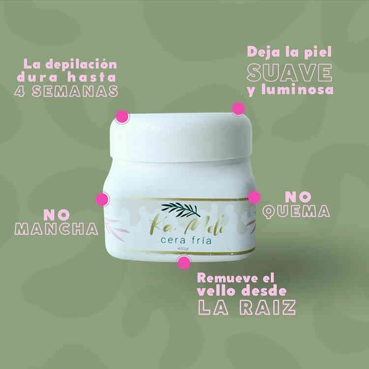 Kit Cera Fría para Depilación Corporal + 10 Lienzos y Aplicador Ka Meli