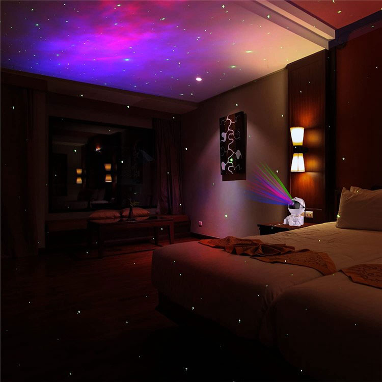Mini Astronauta Proyector de Estrellas y Nebulosa Ajustable 360º y Desmontable + Control Remoto