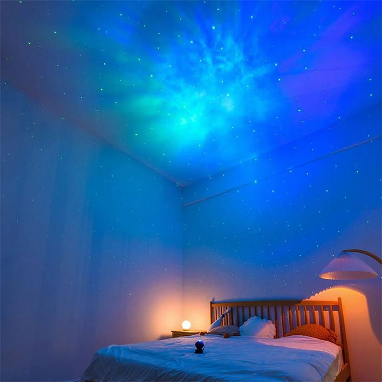 Mini Astronauta Proyector de Estrellas y Nebulosa Ajustable 360º y Desmontable + Control Remoto