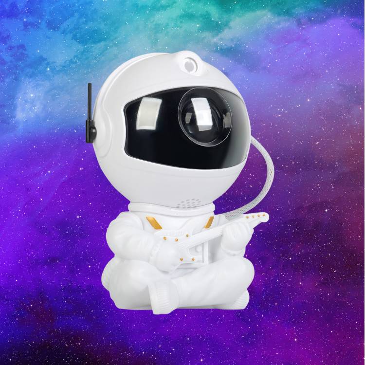 Mini Astronauta Proyector de Estrellas y Nebulosa Ajustable 360º y Desmontable + Control Remoto
