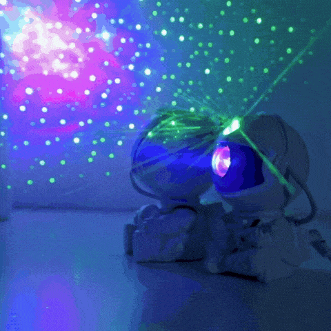 Mini Astronauta Proyector de Estrellas y Nebulosa Ajustable 360º y Desmontable + Control Remoto