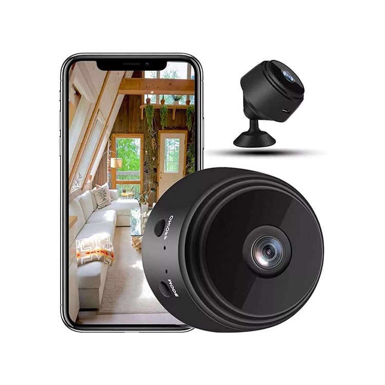 Mini Cámara Espía de Seguridad para Interior con Visión Nocturna + Base | WiFi FULL HD