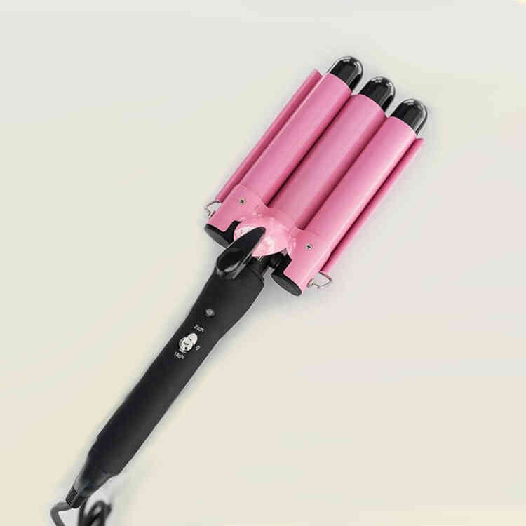 Pinza 3 Tubos Rizador y Encrespador de Cabello Ondas de Sirena