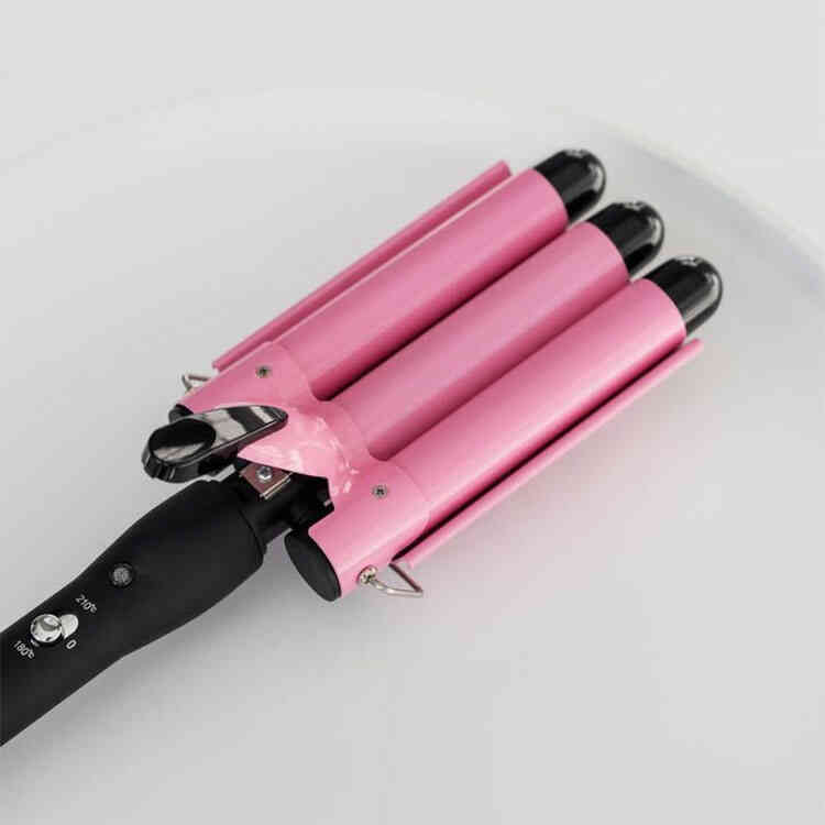 Pinza 3 Tubos Rizador y Encrespador de Cabello Ondas de Sirena