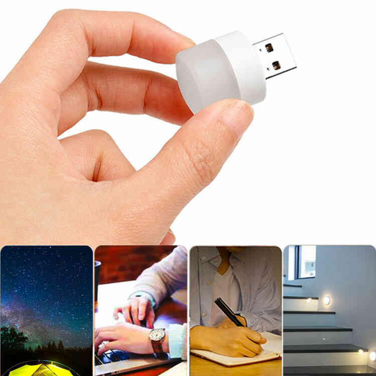 Set de 5 Mini Lámparas LED de Enchufe USB | Mini Luz Nocturna Portátil