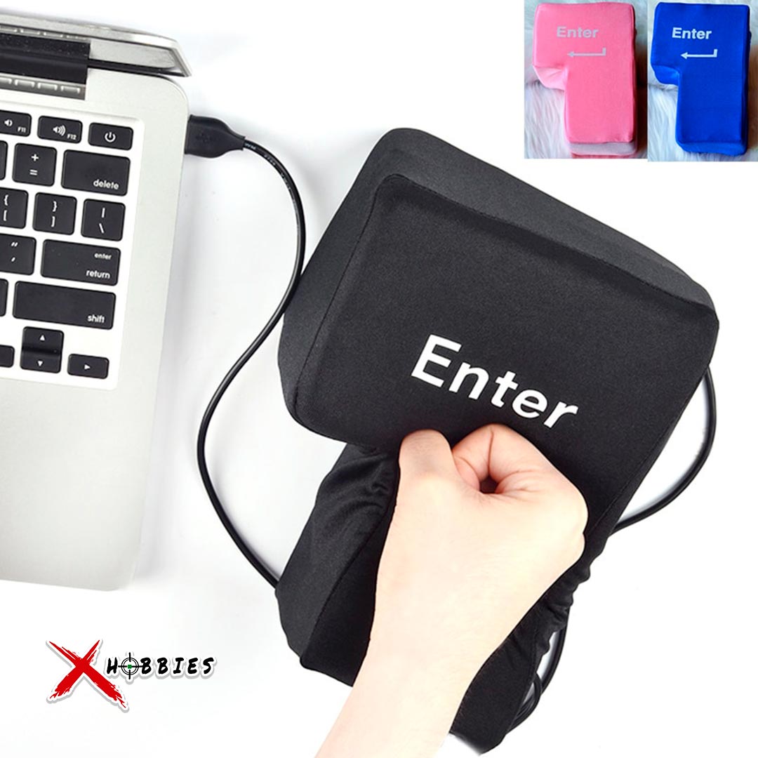 Tecla Cojín Enter Gigante USB Almohada Antiestrés