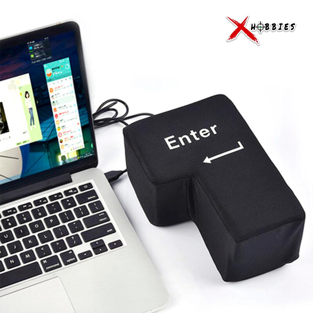 Tecla Cojín Enter Gigante USB Almohada Antiestrés