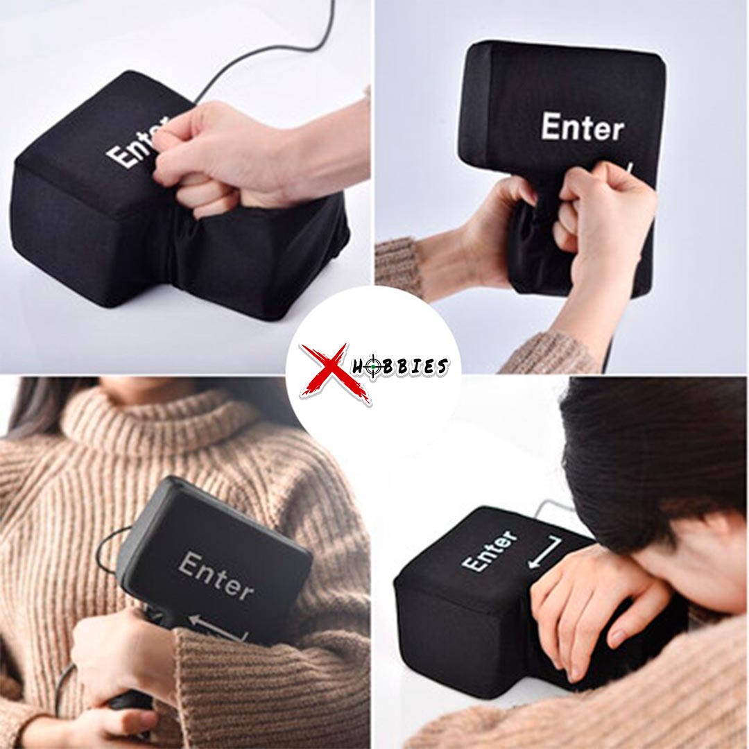 Tecla Cojín Enter Gigante USB Almohada Antiestrés