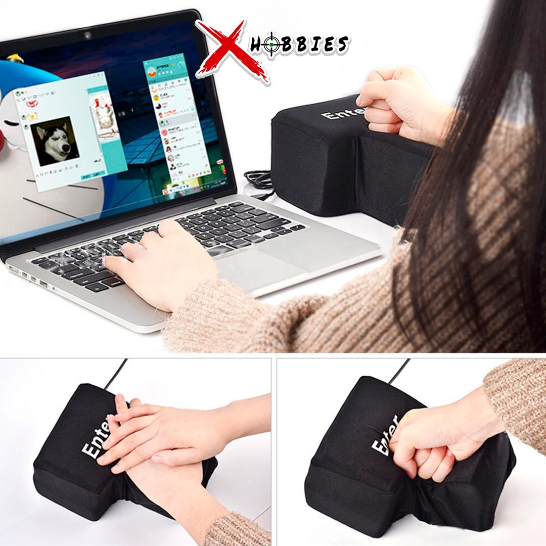 Tecla Cojín Enter Gigante USB Almohada Antiestrés