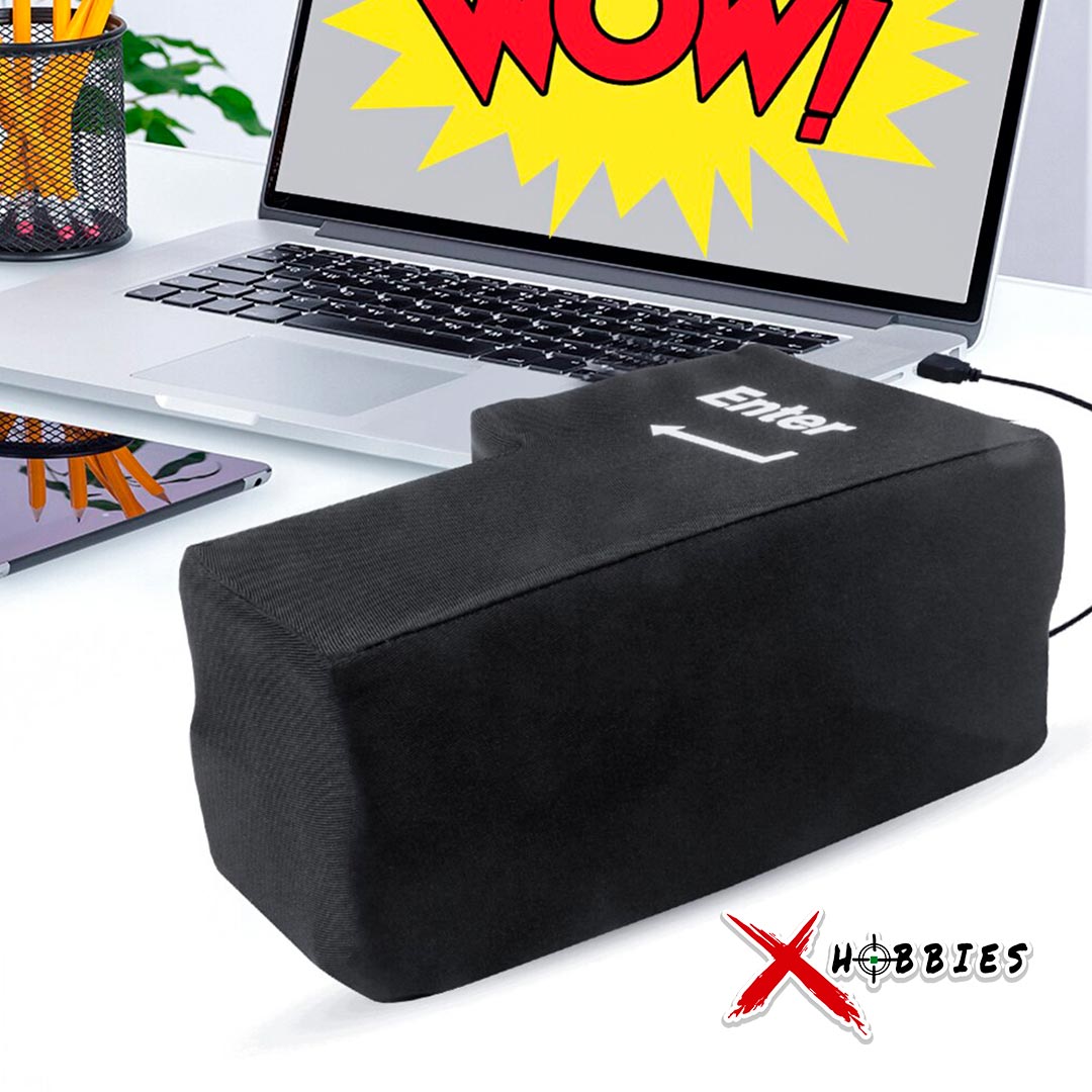 Tecla Cojín Enter Gigante USB Almohada Antiestrés