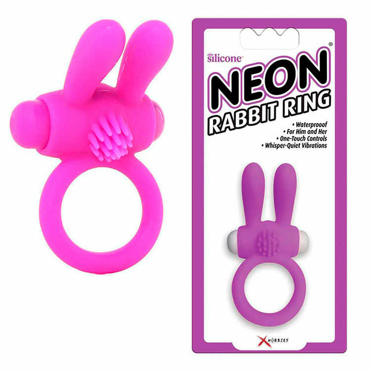 Anillo vibrador neon rabbit ring