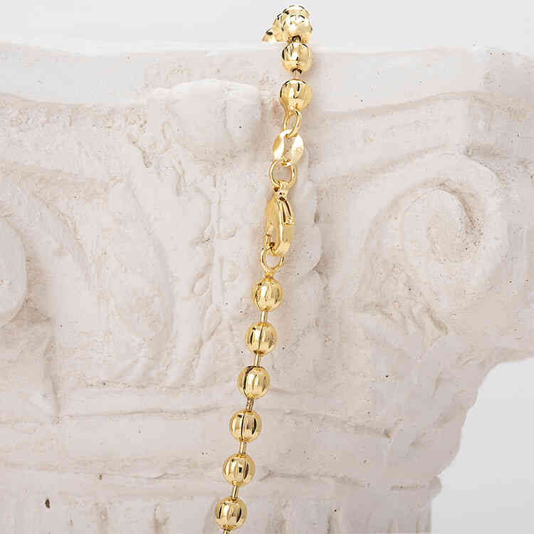 Cadena ORO AURUX Balín Diamantado 4MM de 60 cm