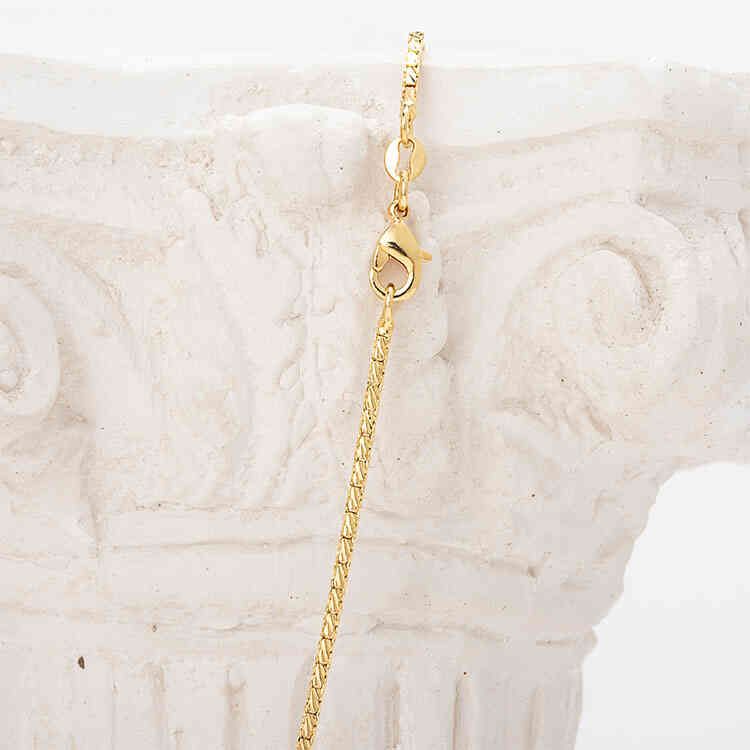 Cadena ORO AURUX Cuadro Diamantada 1,5MM de 45 cm