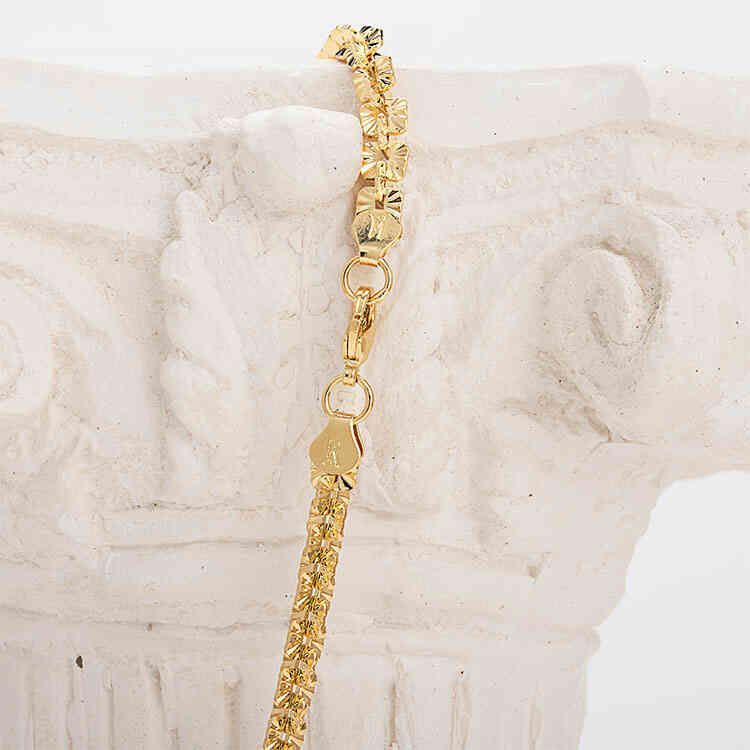 Cadena ORO AURUX Cuatro Lados Diamantada 60 cm