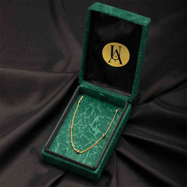 Cadena ORO AURUX Cubana Mikro's con Balín 45 cm