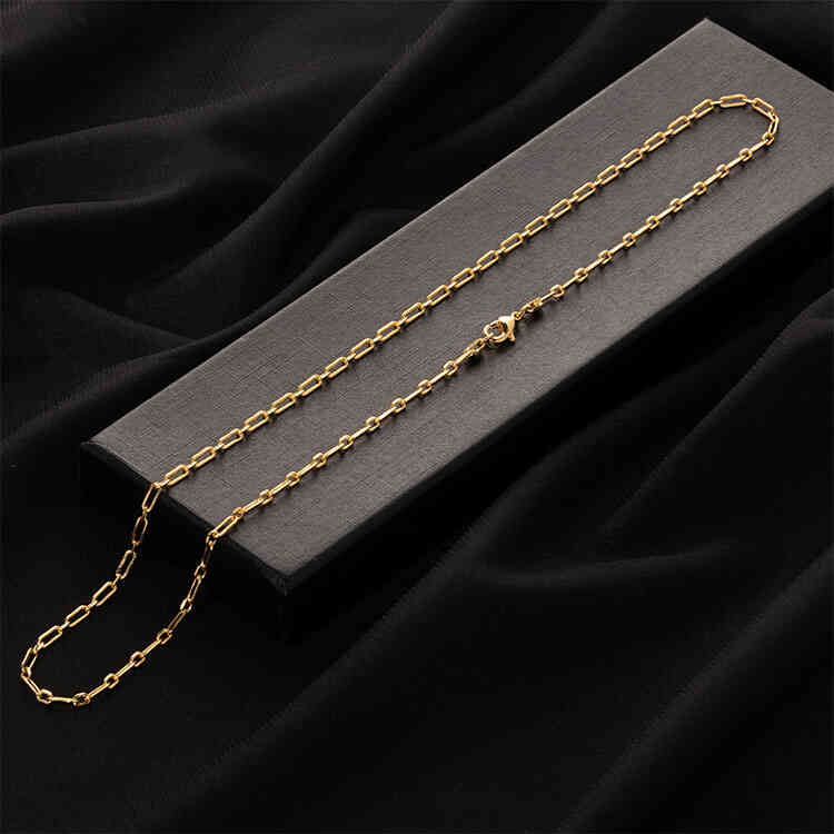 Cadena ORO AURUX Forzada Desmos de Eslabones Largos de 45 cm