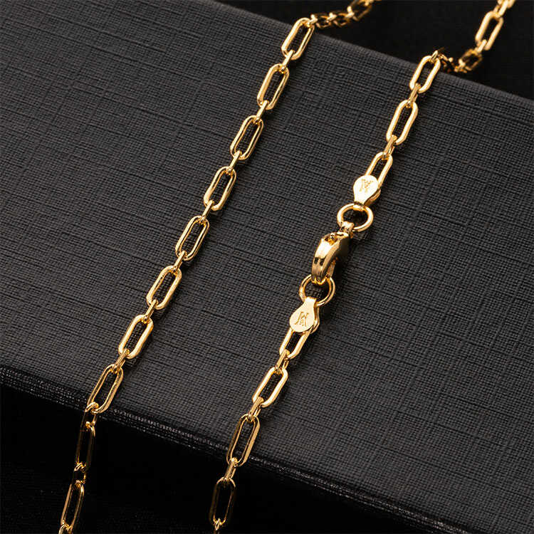 Cadena ORO AURUX Forzada Desmos de Eslabones Largos de 60 cm