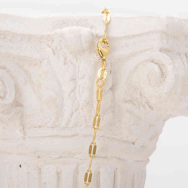 Cadena ORO AURUX Lunga Martillada 45 cm