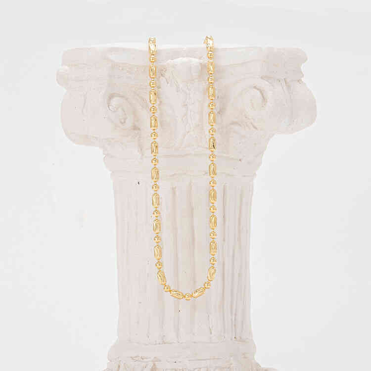 Cadena ORO AURUX Militar Diamantada 60 cm