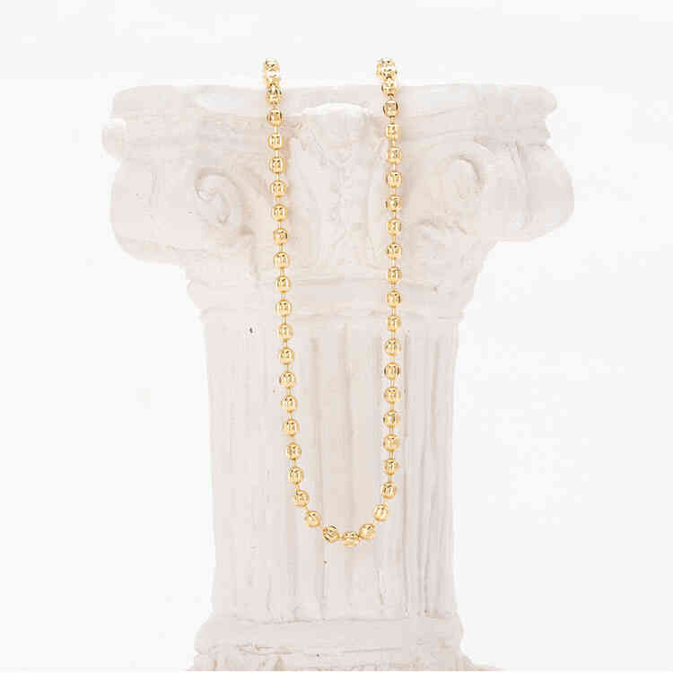 Cadena ORO AURUX Balín Diamantado 4MM de 60 cm