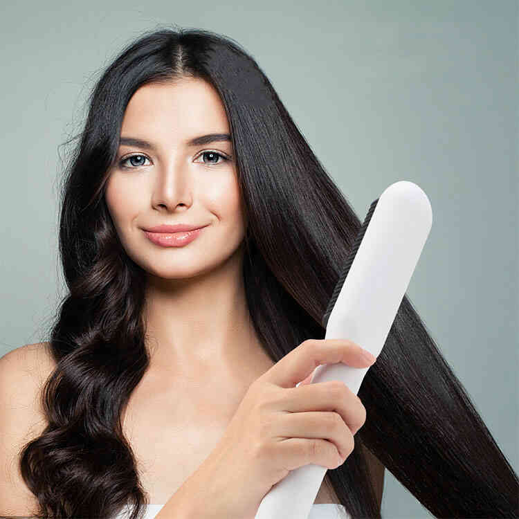 Cepillo de Cabello Eléctrico 2 en 1 Alisador y Rizador