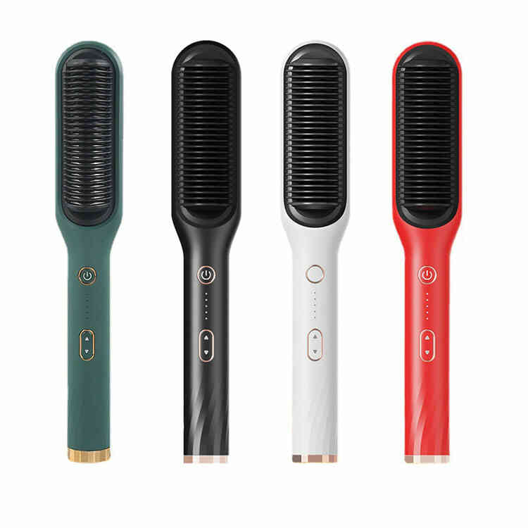 Cepillo de Cabello Eléctrico 2 en 1 Alisador y Rizador