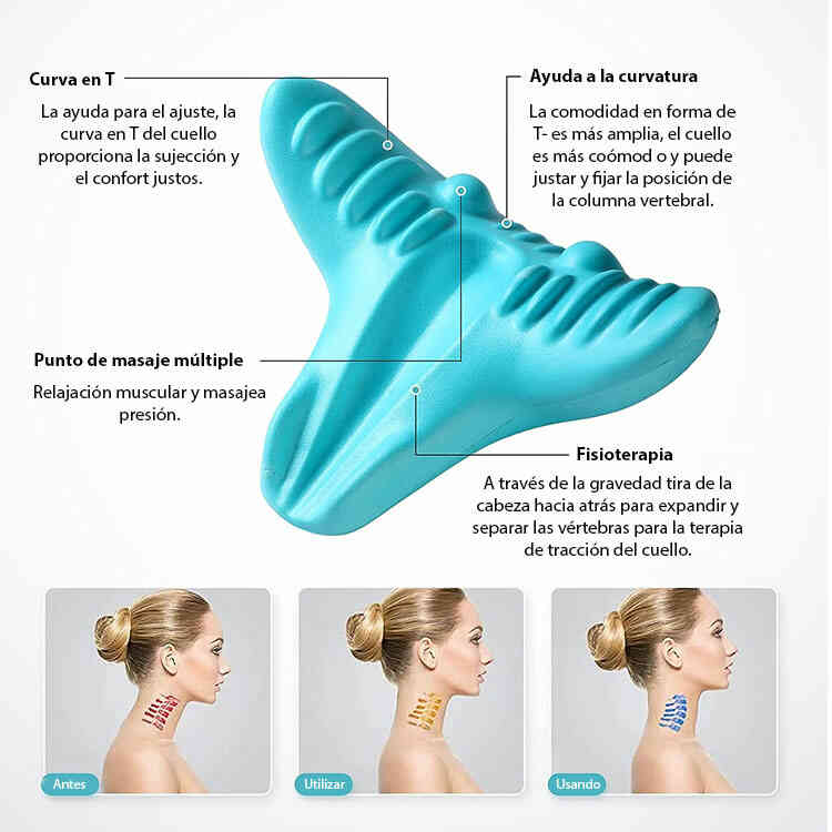 Cojín Relajante Muscular Cervical | Almohada de Masaje para Aliviar el Dolor en el Cuello