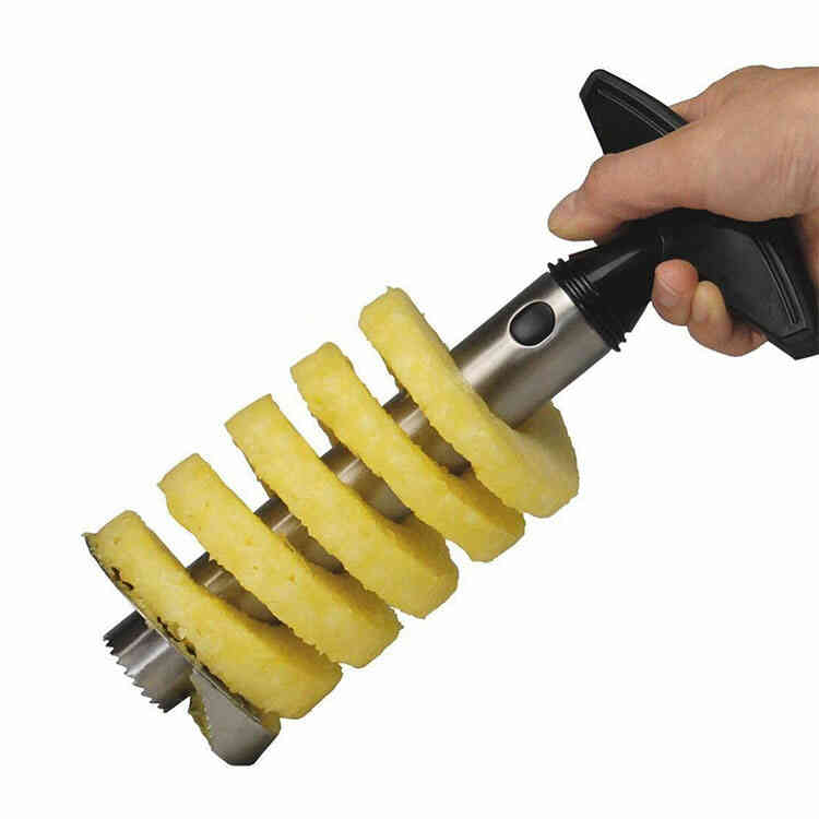 Cortador y Pelador de Piña en Acero Inoxidable 3 en 1 | Descorazonador de Piña