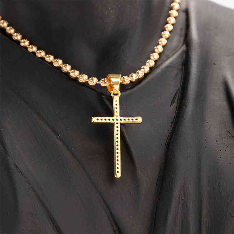 Dije Cruz de FE Diamantada | ORO AURUX