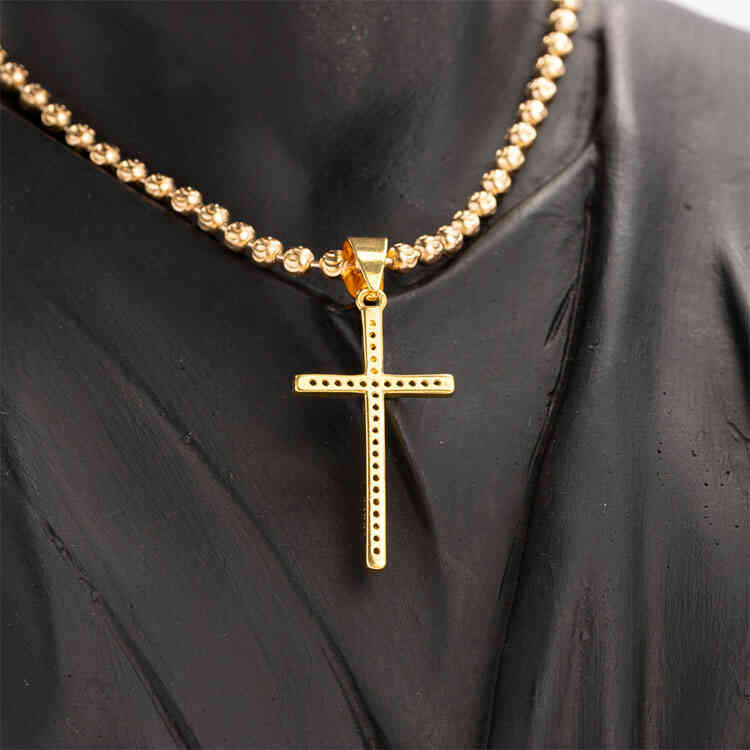 Dije Cruz de FE Tipo Esmeralda | ORO AURUX