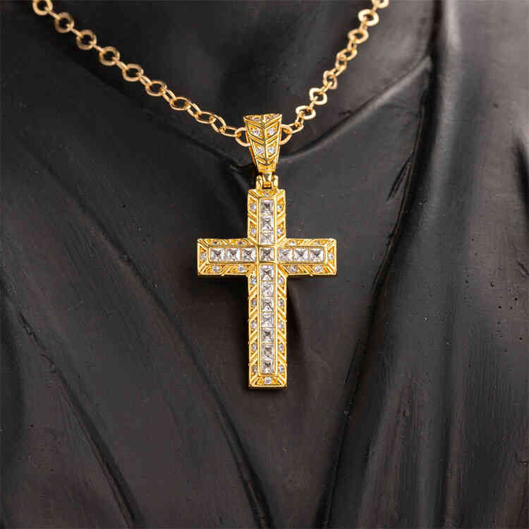 Dije Cruz Génesis Diamantada | ORO AURUX