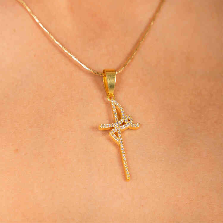 Dije FE tipo diamante | ORO AURUX