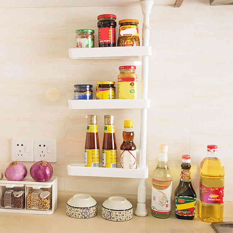 Estante Organizador de Especias para Cocina | Estante Giratorio sin Perforaciones de Pared