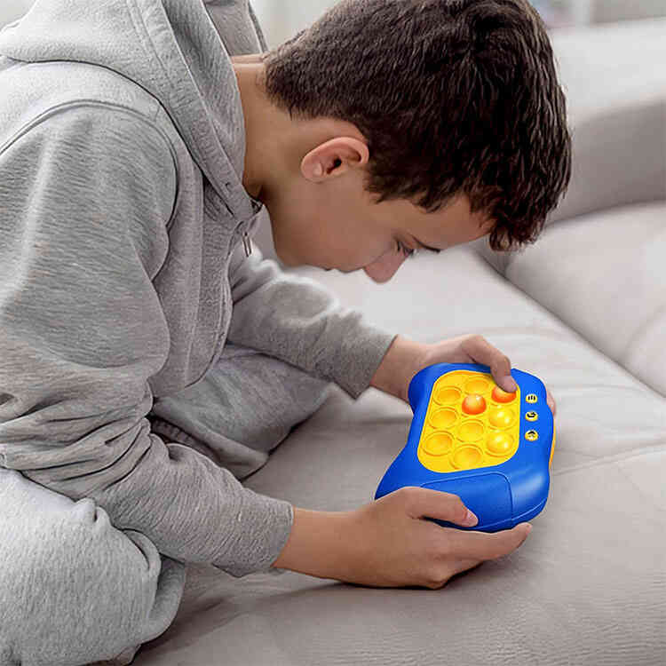 Juego de Puzzle Pop It Electrónico LED | Juguete Antiestrés en Forma de Consola de Videojuegos para Niños y Adultos