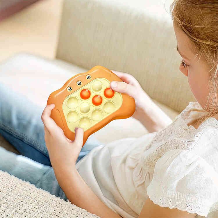 Juego de Puzzle Pop It Electrónico LED | Juguete Antiestrés en Forma de Consola de Videojuegos para Niños y Adultos