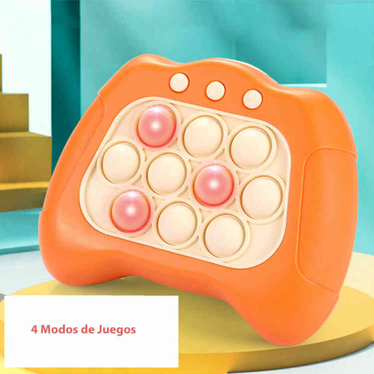 Juego de Puzzle Pop It Electrónico LED | Juguete Antiestrés en Forma de Consola de Videojuegos para Niños y Adultos