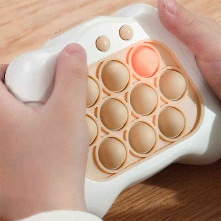 Juego de Puzzle Pop It Electrónico LED | Juguete Antiestrés en Forma de Consola de Videojuegos para Niños y Adultos