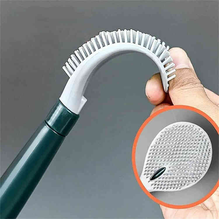 Juego de Soporte y Cepillo Limpiador de Baño con Dispensador de Jabón