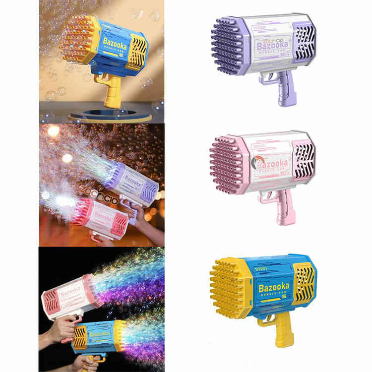 Máquina Lanzadora de Burbujas Automática Recargable